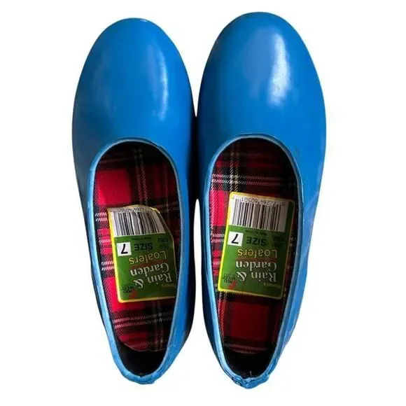 Mid West Size 7 Women’s Blue Rain & Garden Loafers Style 6050 - Picture 1 of 7